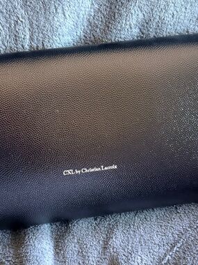 CXL by Christian Lacroix Black Pebbled Clutch